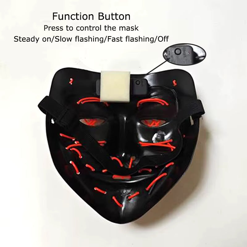 Masque LED Halloween et soirée masquées