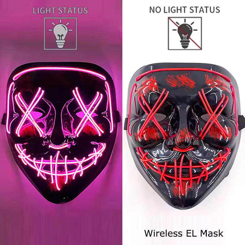 Masque LED Halloween et soirée masquées